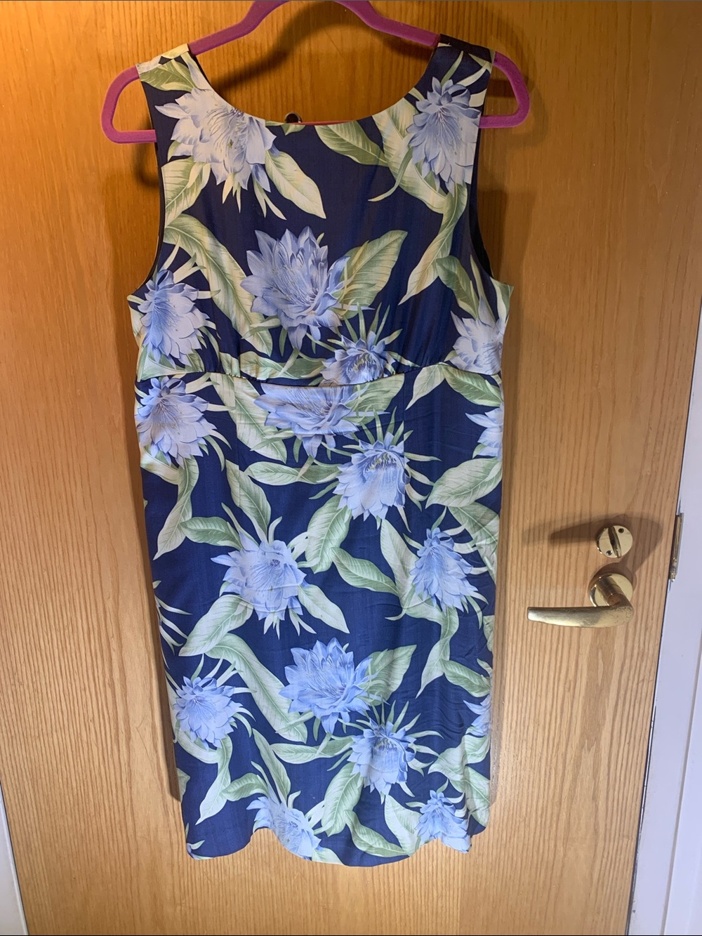 Tommy Bahama 100% Silk Navy Floral Sleeveless Sheath Dress - Size 12